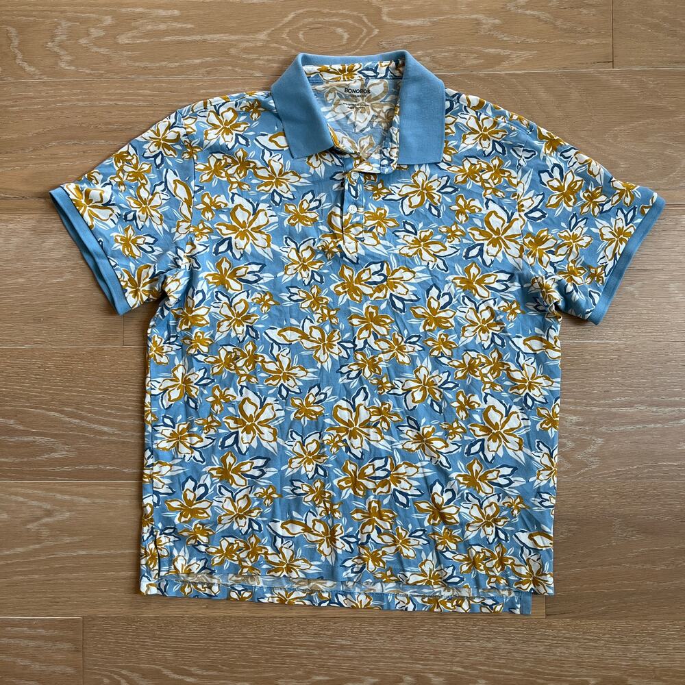 Bonobos Men's Standard Fit Stretch Pique Polo Shirt Large NEW